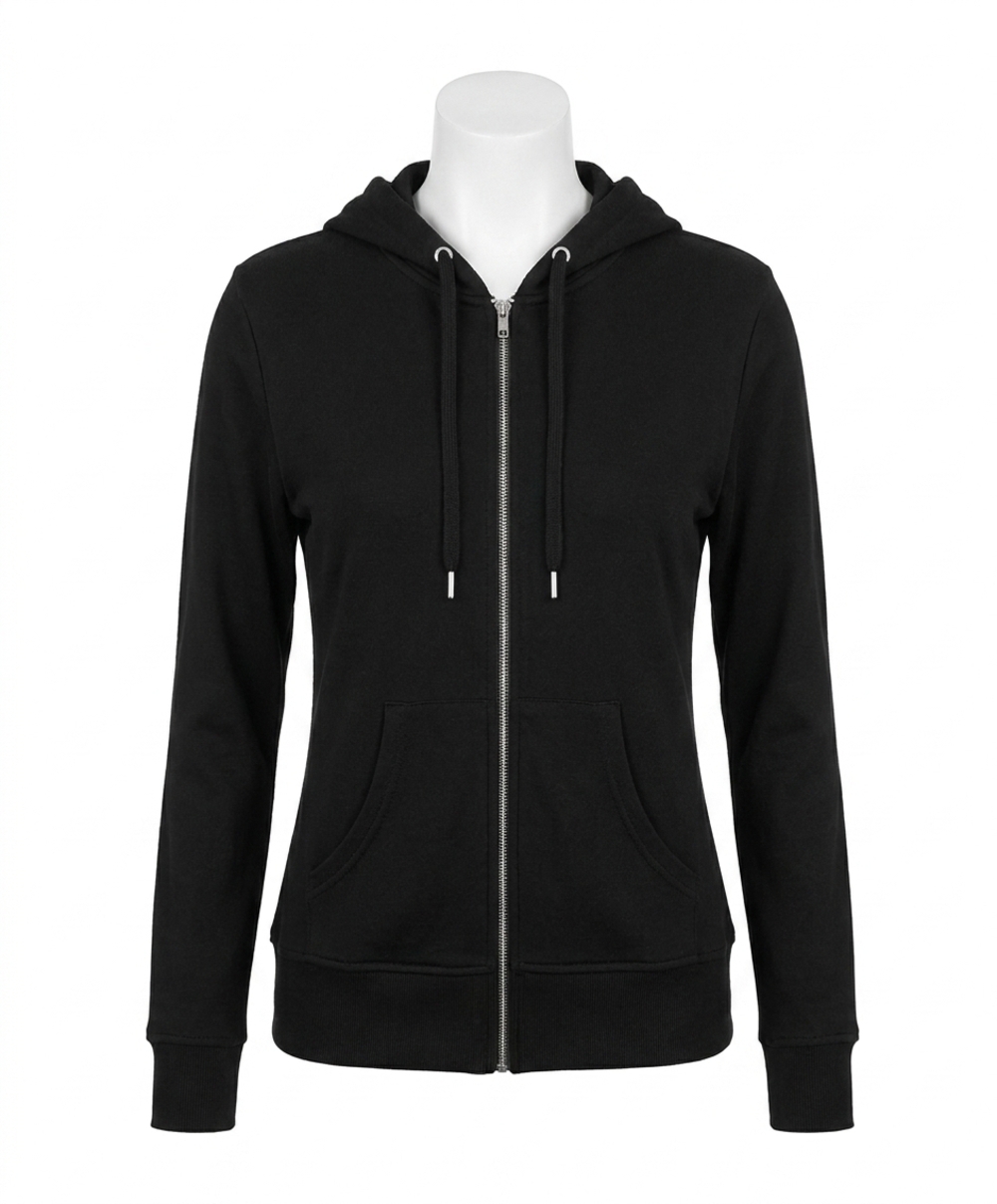 NEW FRENCH KYSS zip up hoodie in black